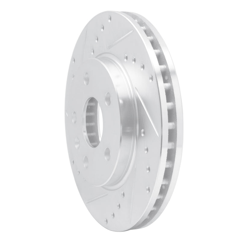R1 11-16 Buick LaCrosse Front Left Drilled & Slotted Silver Brake Rotor