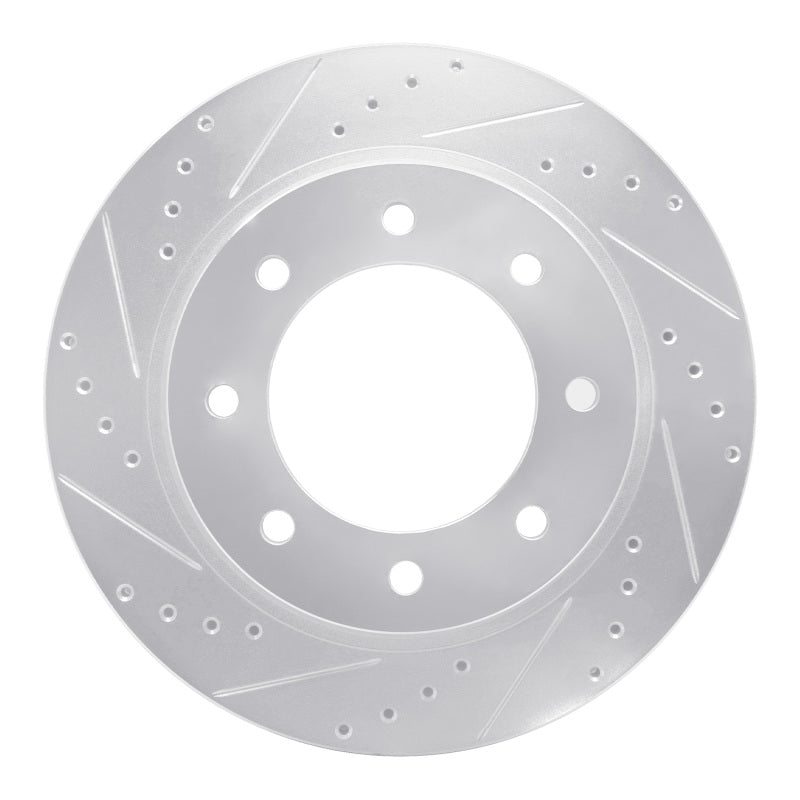 DFC 12-21 Nissan NV3500 Front Left Drilled & Slotted Silver Brake Rotor
