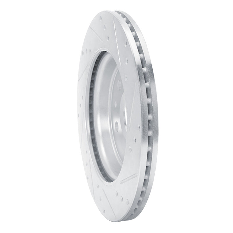 R1 10-25 Buick ALLURE Rear Left Drilled & Slotted Silver Brake Rotor