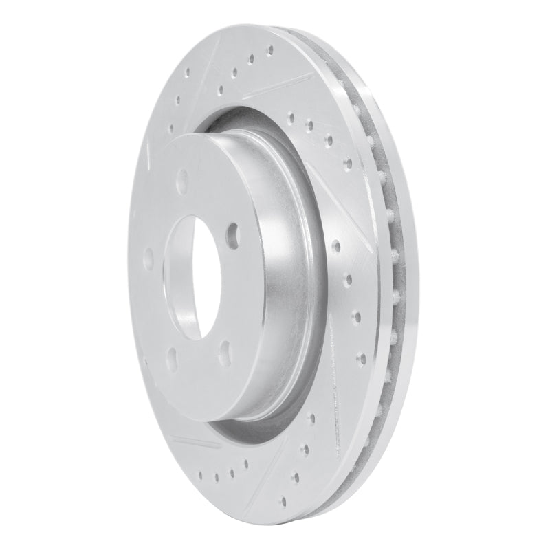 R1 99-04 Chrysler CONCORDE Front Left Drilled & Slotted Silver Brake Rotor