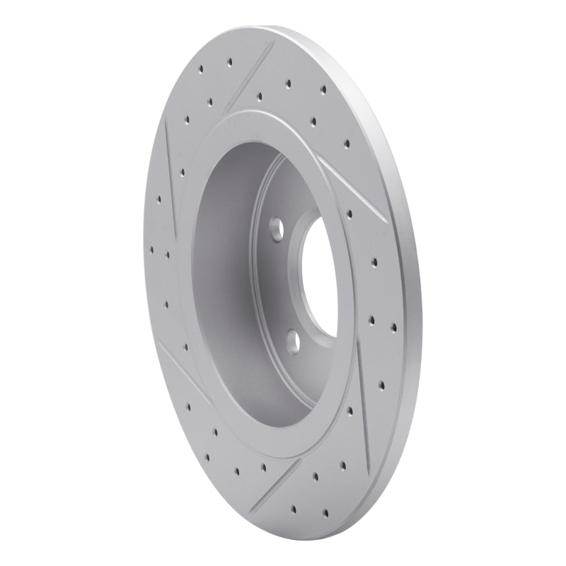 R1 06-11 Buick Lucerne Rear Right Drilled & Slotted Geo-Carbon Rotor