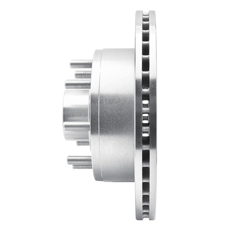 R1 95-07 Ford E-250 Econoline Front Right Drilled & Slotted Silver Brake Rotor