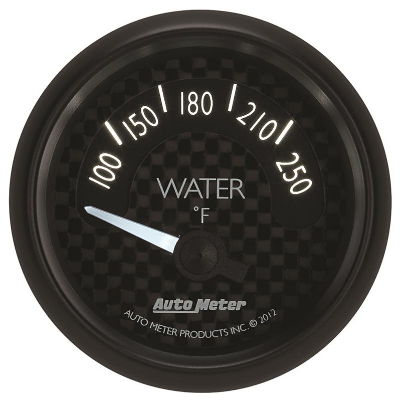 Autometer GT Series 52mm Short Sweep Electronic 100-250 Deg F Water Temperature