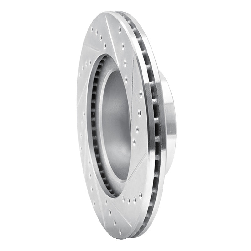 R1 93-95 Mazda RX-7 Front Left Drilled & Slotted Silver Brake Rotor