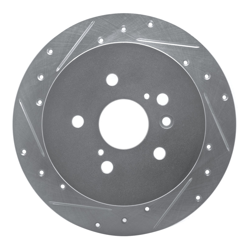 DFC 09-15 Toyota Venza Rear Left Drilled & Slotted Silver Brake Rotor