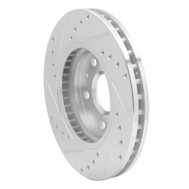 R1 11-16 Buick LaCrosse Front Right Drilled & Slotted Silver Brake Rotor