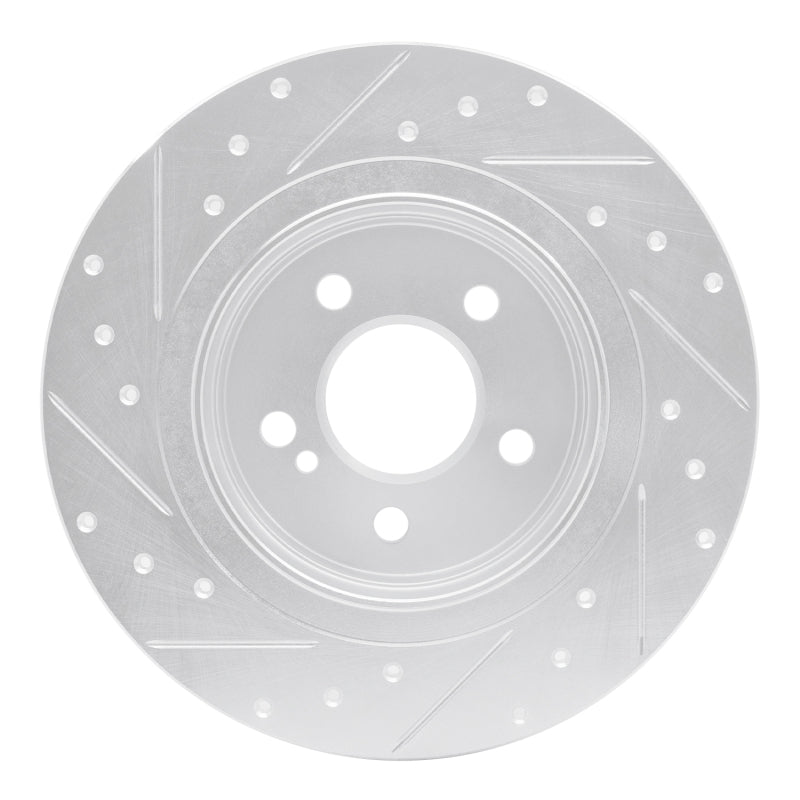 R1 08-15 Mercedes-Benz C250 Rear Right Drilled & Slotted Silver Brake Rotor