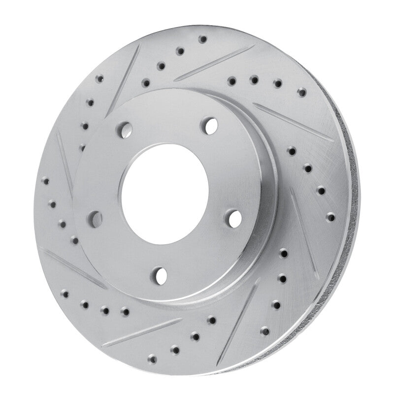 DFC 69-78 Cadillac Eldorado Rear Left/Front Left Drilled & Slotted Silver Brake Rotor