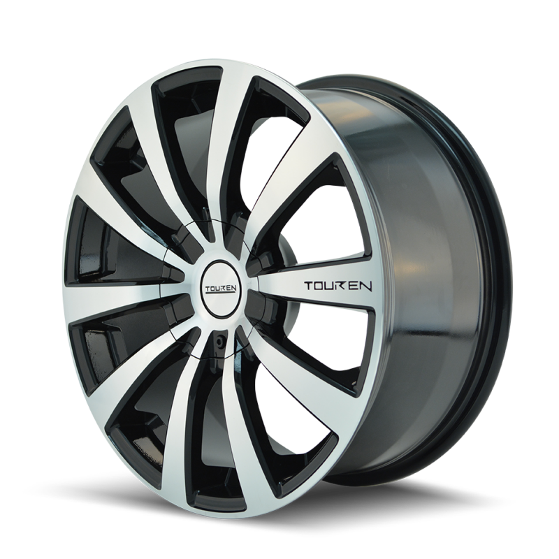 Touren 3130 TR3 16x7 / 5x110/115 BP / 42mm Offset / 72.62mm Hub Gloss Black Machined Wheel