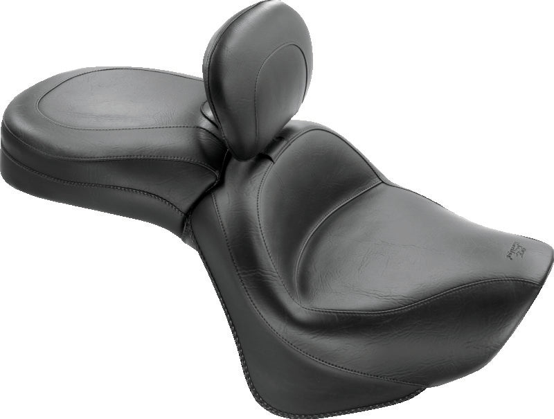 Mustang 06-21 Kawasaki Vulcan 900 Classic, Custom Touring 1PC Seat w/Driver Backrest - Black