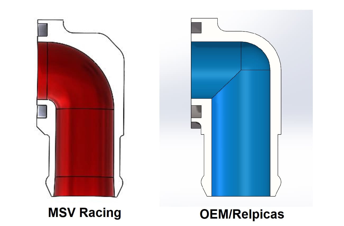 OptiFlo 89-’01 Honda CR500 Billet HIGH FLOW 7° Elbow image 9