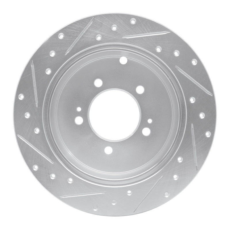 DFC 07-15 Mitsubishi Outlander Rear Right Drilled & Slotted Silver Brake Rotor