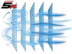 aFe MagnumFLOW Air Filters Round Racing P5R A/F Chrome Assy 14x6: Blk/Blue E/M