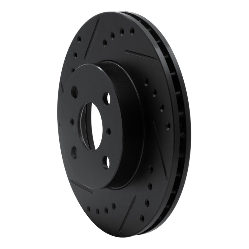 R1 93-02 Chevrolet Prizm Front Left Drilled & Slotted Black Brake Rotor