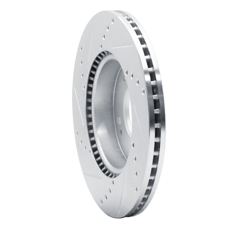 R1 10-11 Kia SOUL Front Right Drilled & Slotted Silver Brake Rotor