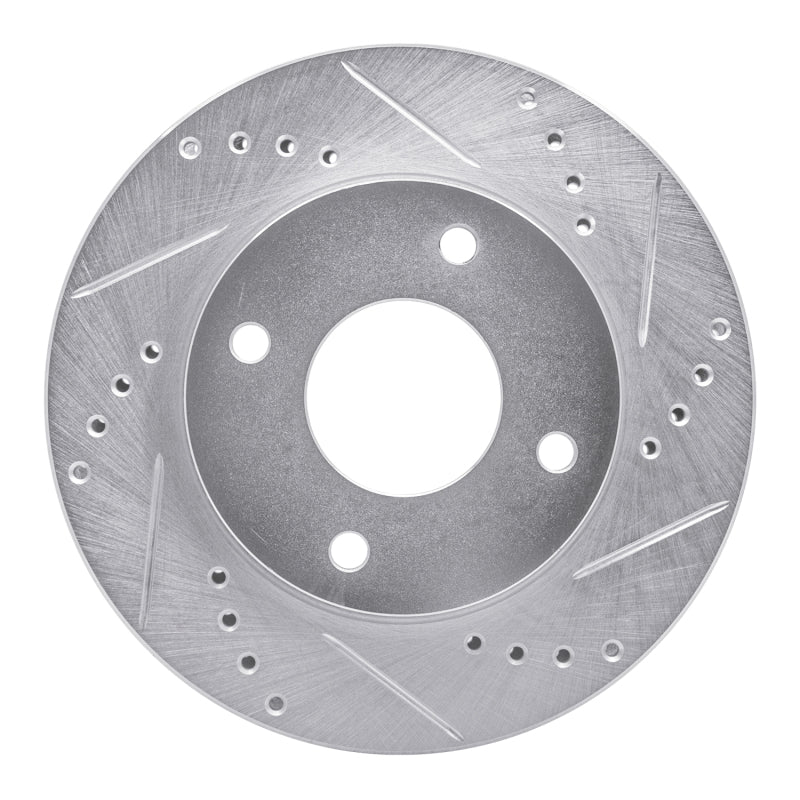 DFC 07-17 Nissan Tiida (Mexico) Front Right Drilled & Slotted Silver Brake Rotor