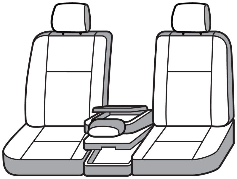 Covercraft 11-16 Ford F-250 Polycotton SeatSaver Custom Front Row Seat Covers - Charcoal