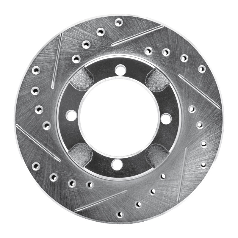 DFC 91-92 Dodge Colt Front Left Drilled & Slotted Silver Brake Rotor