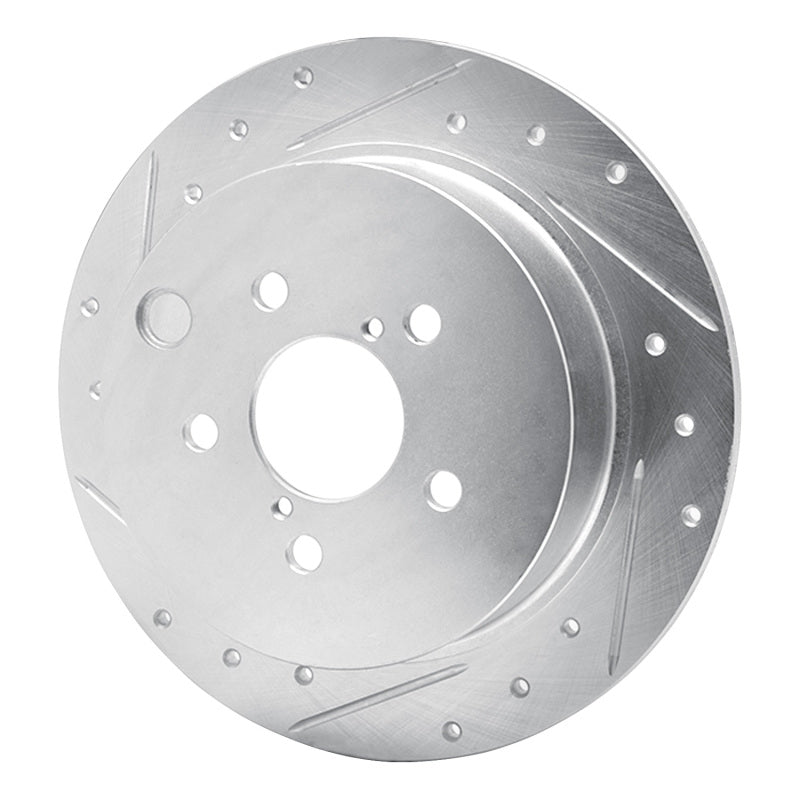 DFC 12-23 Subaru Crosstrek Rear Left Drilled & Slotted Silver Brake Rotor