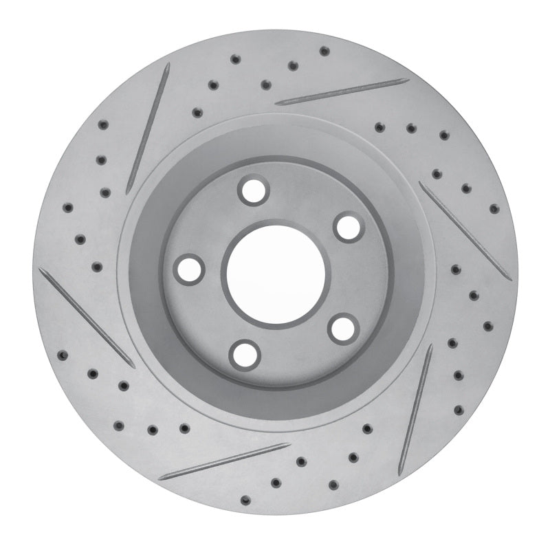 R1 12-18 Jeep Wrangler Front Right Drilled & Slotted Geo-Carbon Rotor