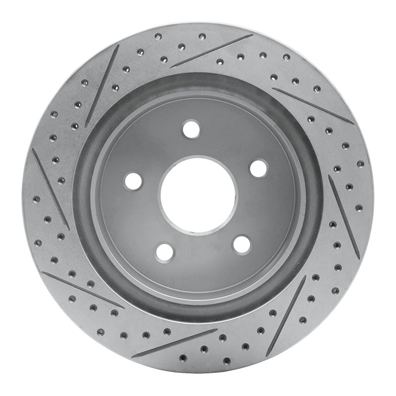 R1 04-06 Dodge Ram 1500 Pickup Rear Right Drilled & Slotted Geo-Carbon Rotor