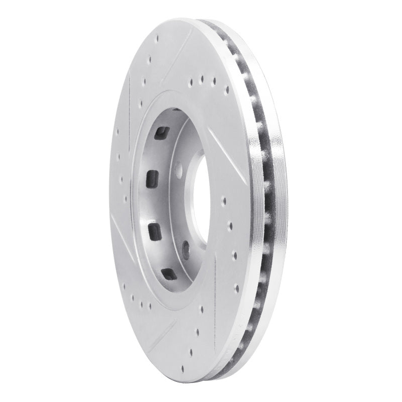 DFC 01-07 Chrysler Town & Country Front Right Drilled & Slotted Silver Brake Rotor