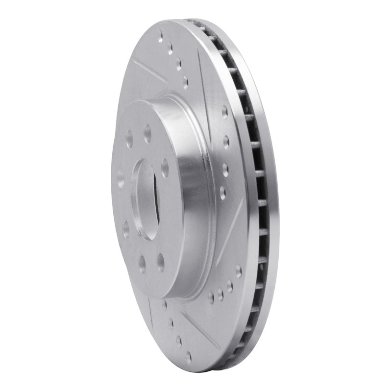 R1 00-02 Daewoo Nubira Front Right Drilled & Slotted Silver Brake Rotor