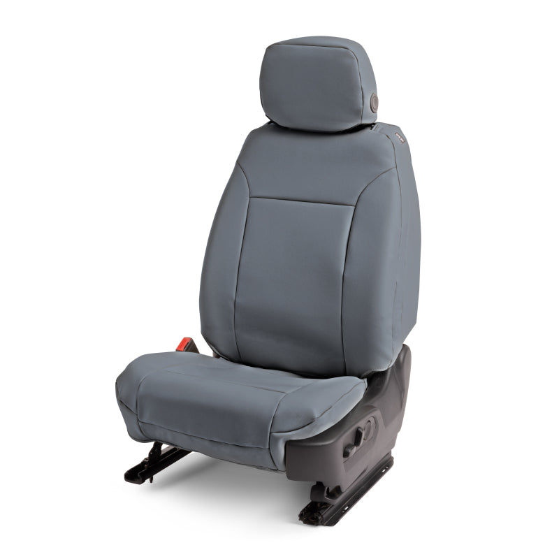 Covercraft 19-21 Chevrolet Silverado/ Leatherette PrecisionFitFront Row Seat Covers - Med Grey
