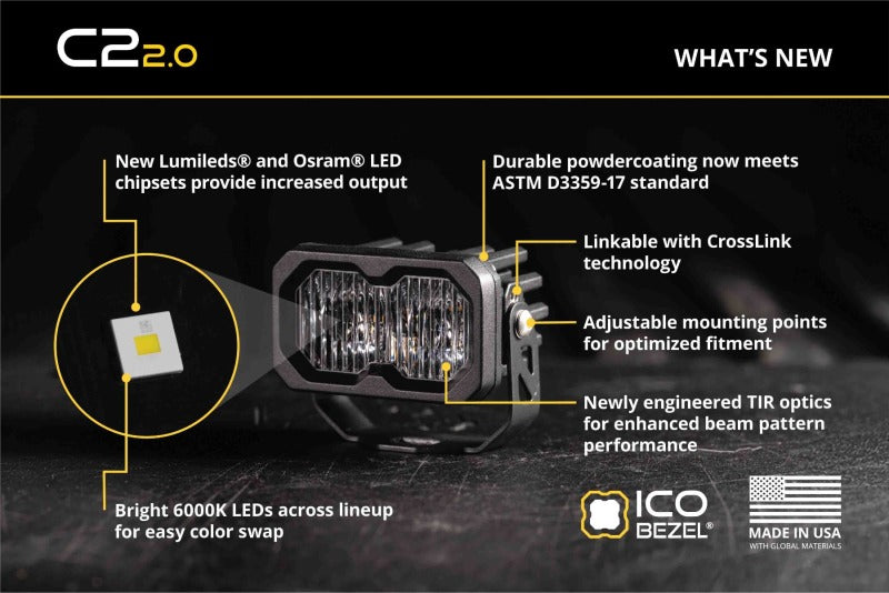Diode Dynamics C2 2.0 Max Yellow Driving Standard ABL (Single)