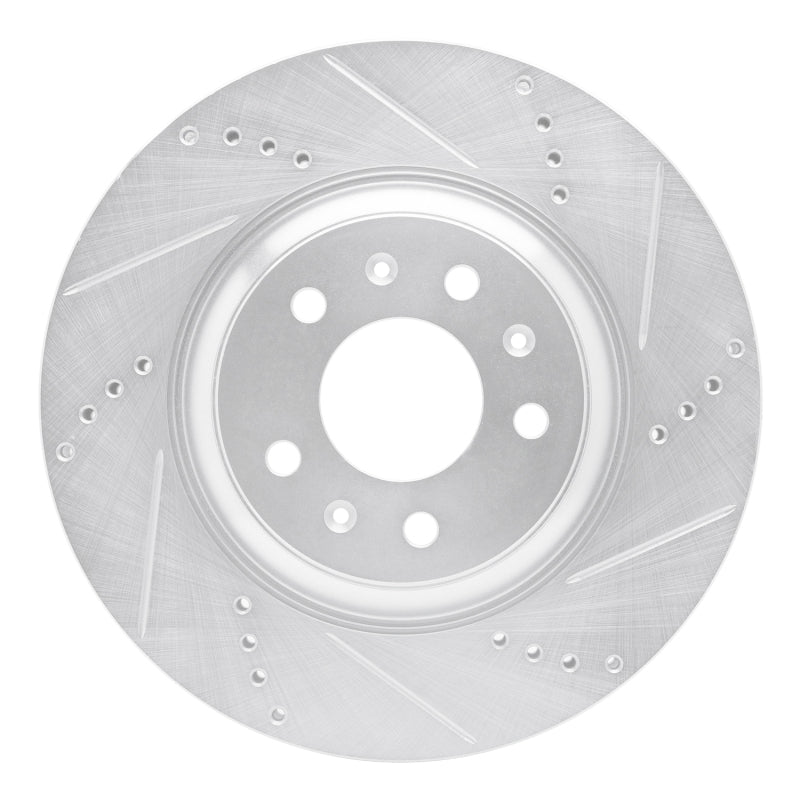 DFC 04-08 Cadillac CTS Front Right Drilled & Slotted Silver Brake Rotor