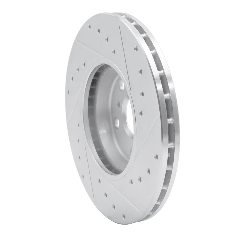 R1 90-93 Toyota Celica Front Left Drilled & Slotted Silver Brake Rotor