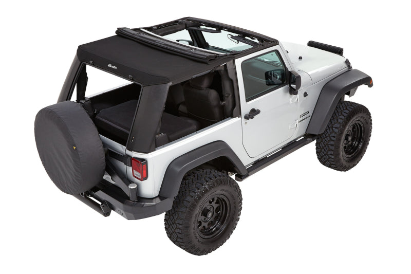 Bestop 07-18 Jeep Wrangler JK 2-Door Trektop Pro (Premium Black Twill)