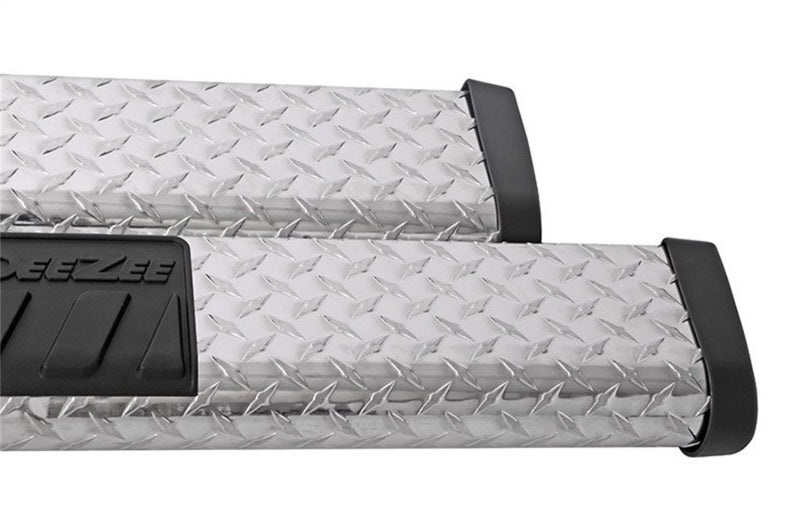 Dee Zee Universal Tubes - 6In Oval - Black Tread Aluminum (RegCab)