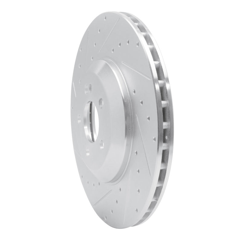 DFC 17-23 Mercedes-Benz CLS450 Rear Left Drilled & Slotted Silver Brake Rotor