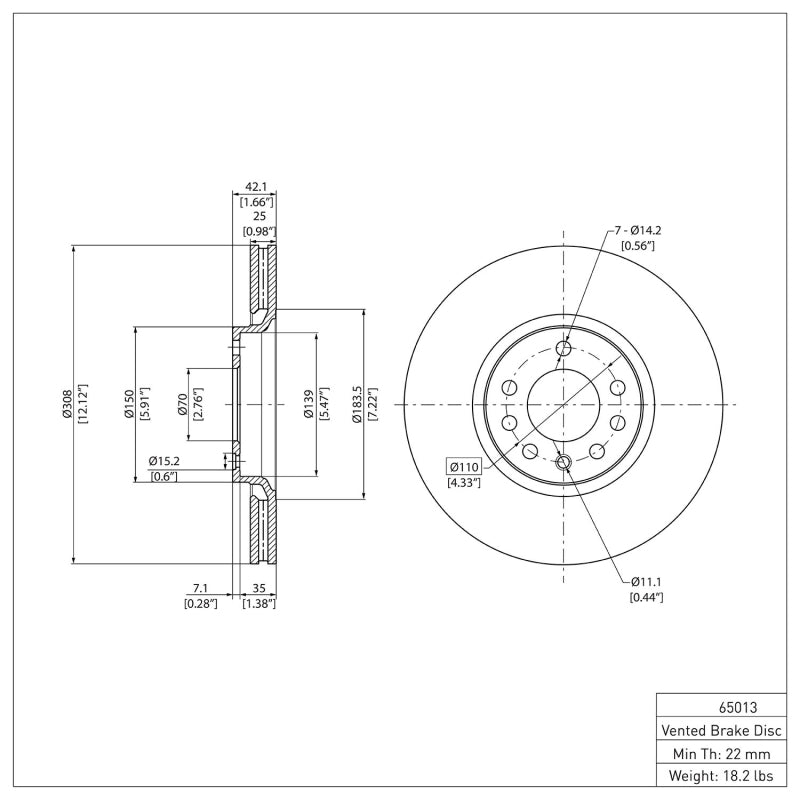 R1 99-10 Chevrolet ASTRA (Mexico) Front Brake Rotor