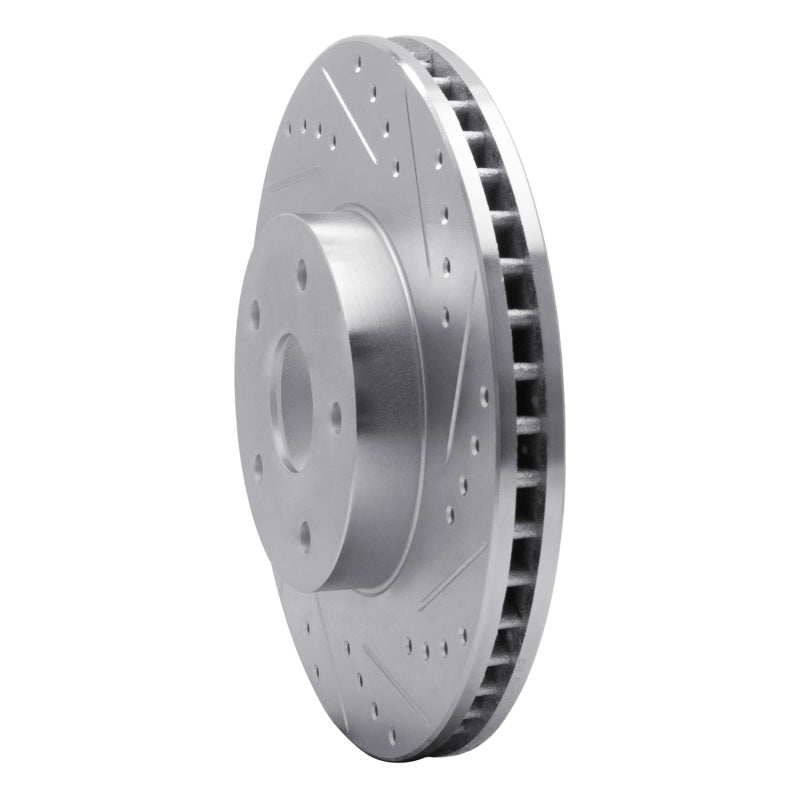 DFC 92-97 Subaru SVX Front Right Drilled & Slotted Silver Brake Rotor