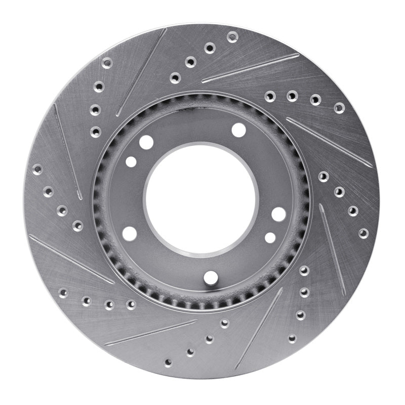 DFC 07-09 Kia Sorento Front Right Drilled & Slotted Silver Brake Rotor