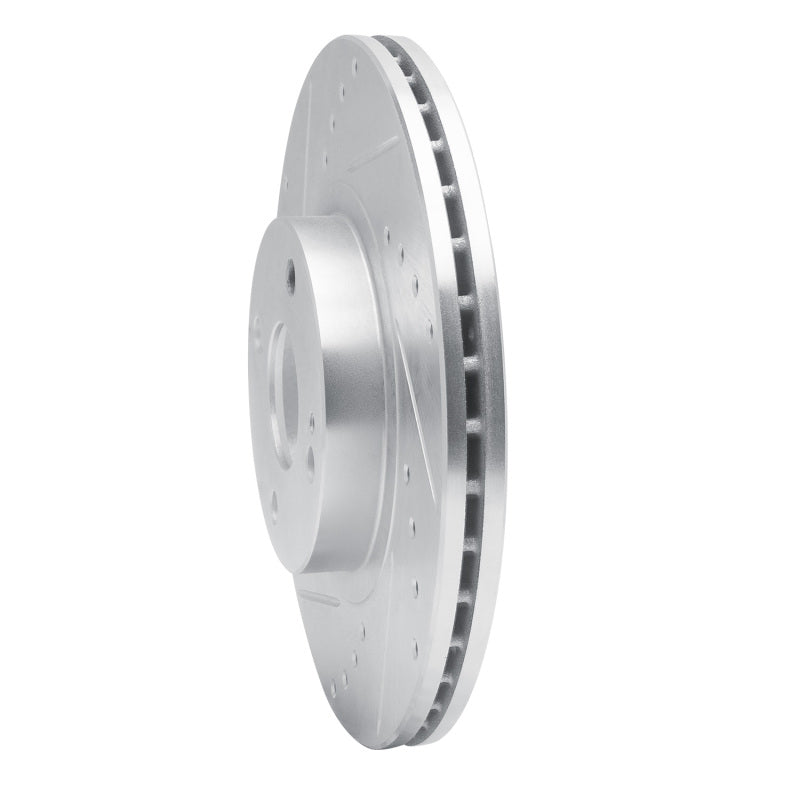 DFC 01-05 Mazda Miata Front Left Drilled & Slotted Silver Brake Rotor