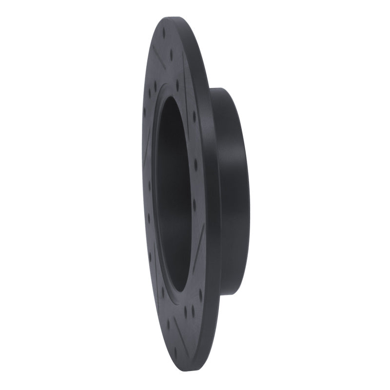 R1 02-06 Audi A4 (USA/Canada) Rear Left Drilled & Slotted Black Brake Rotor