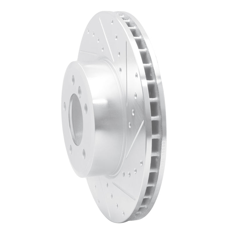 R1 04-10 BMW 530I Front Right Drilled & Slotted Silver Brake Rotor
