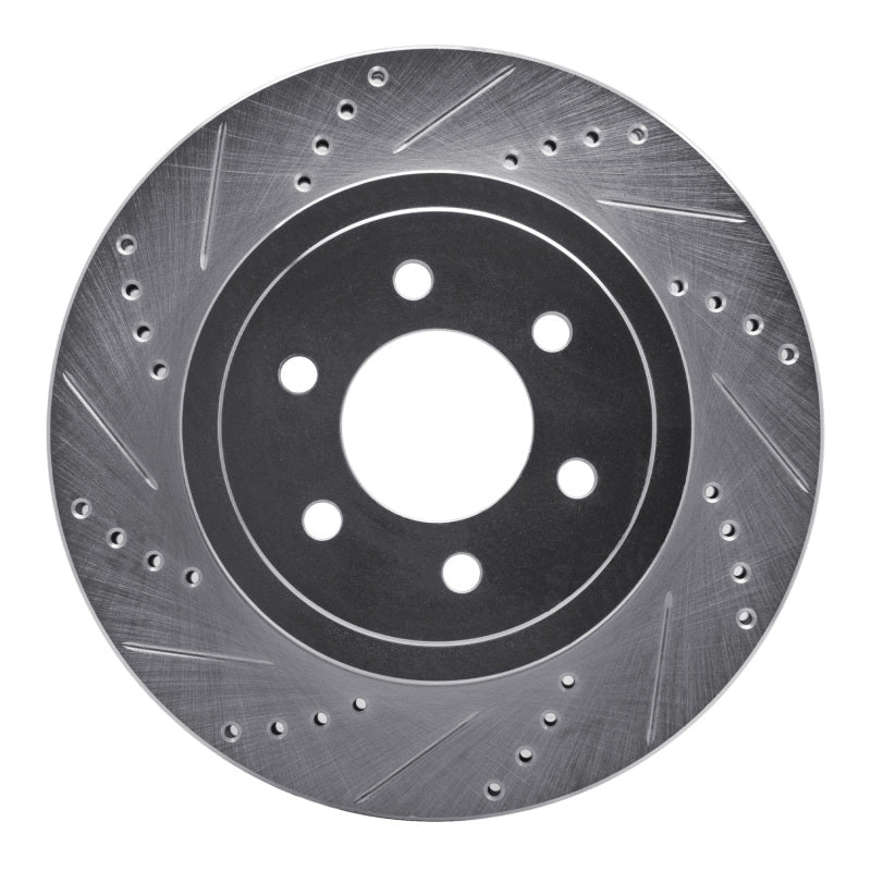 DFC 03-04 Dodge Dakota RWD Front Left Drilled & Slotted Silver Brake Rotor