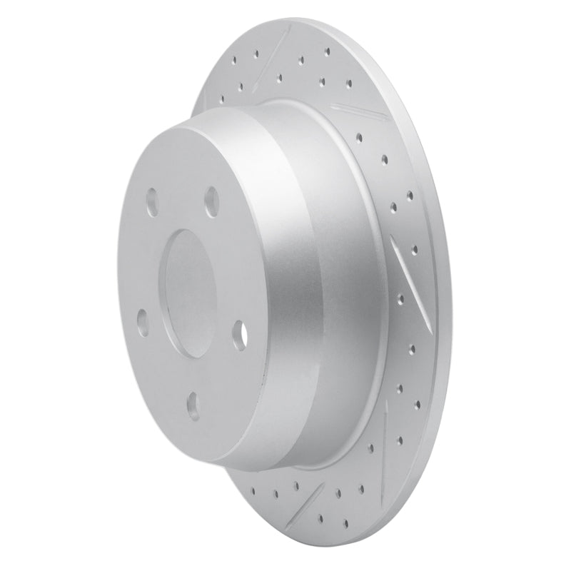 R1 99-04 Jeep Grand Cherokee Rear Left Drilled & Slotted Geo-Carbon Rotor