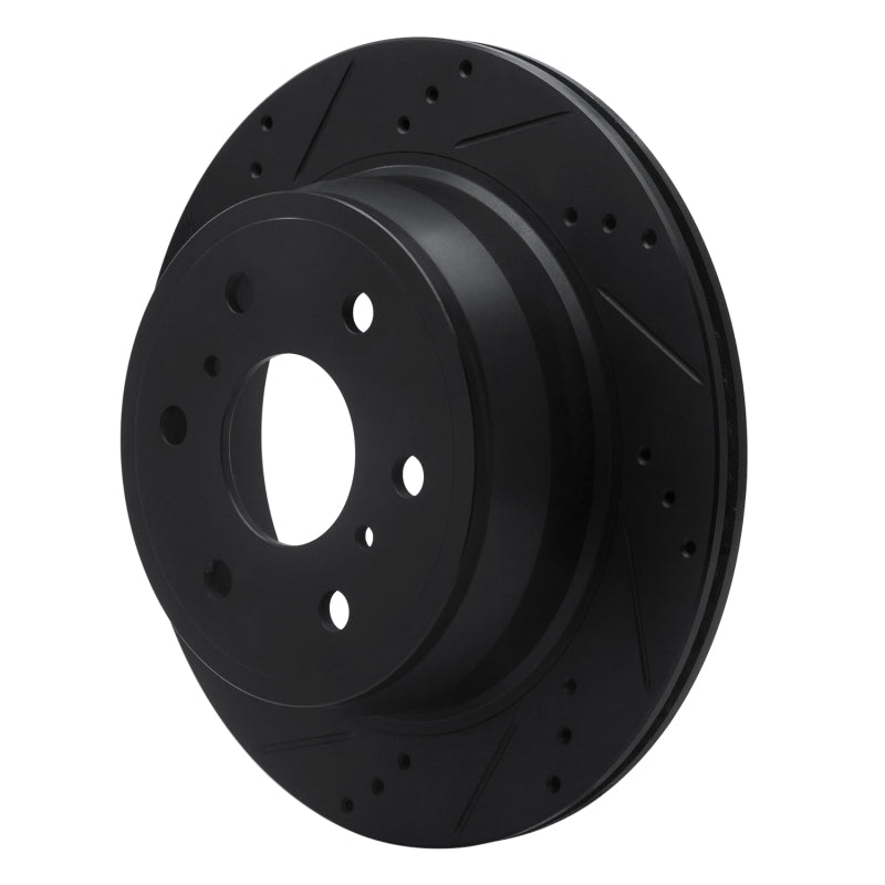 DFC 07-20 Cadillac Escalade ESV Rear Left Drilled & Slotted Black Brake Rotor