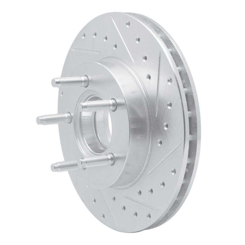 R1 95-97 Ford Ranger (USA/Canada) Front Right Drilled & Slotted Silver Brake Rotor