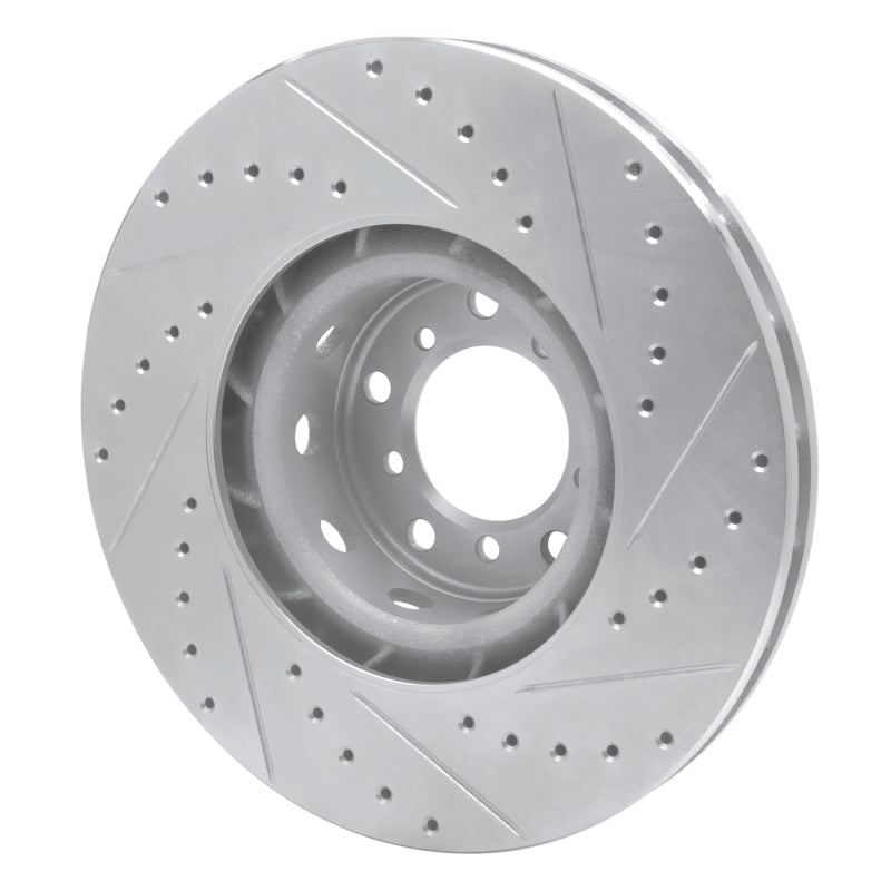 DFC 00-03 BMW M5 Right Front Drilled & Slotted Silver Brake Rotor