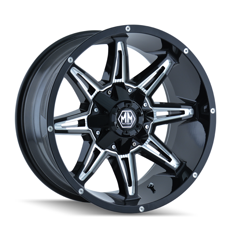 Mayhem 8090 Rampage 18x9 / 8x165.1 BP / -12mm Offset / 130.8mm Hub Matte Black Wheel