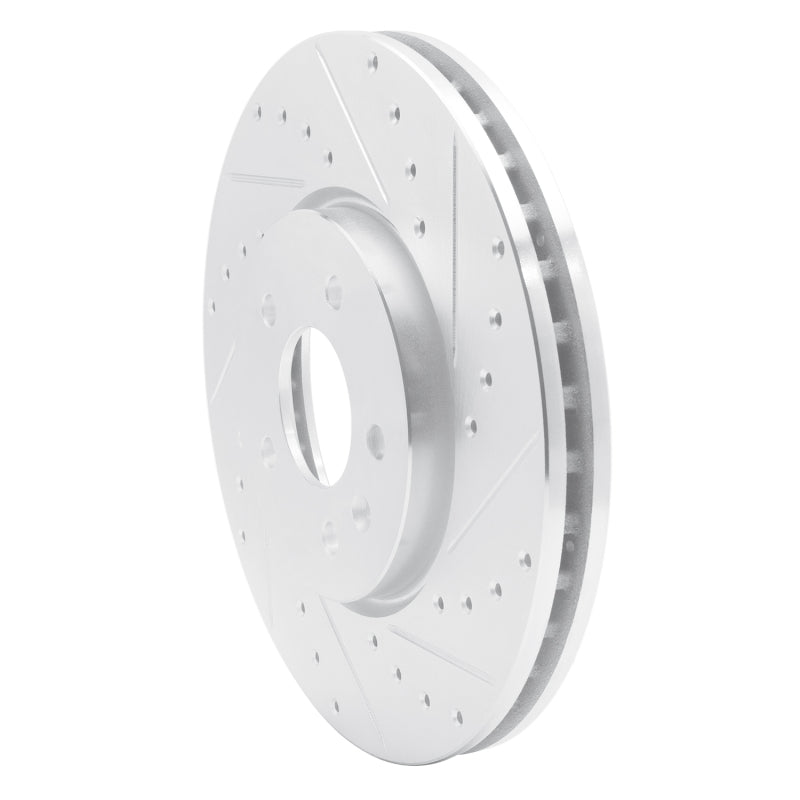 R1 14-19 Buick CASCADA Front Right Drilled & Slotted Silver Brake Rotor