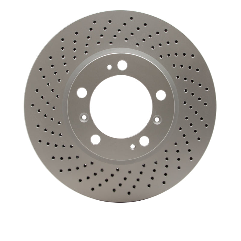 R1 98-12 Porsche 911 Left Front Drilled Carbon Alloy GeoMET Rotor