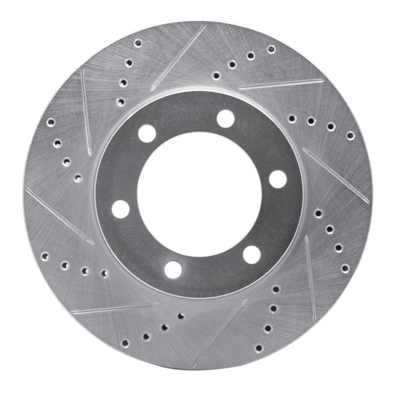 DFC 00-07 Toyota Tundra Front Left Drilled & Slotted Silver Brake Rotor