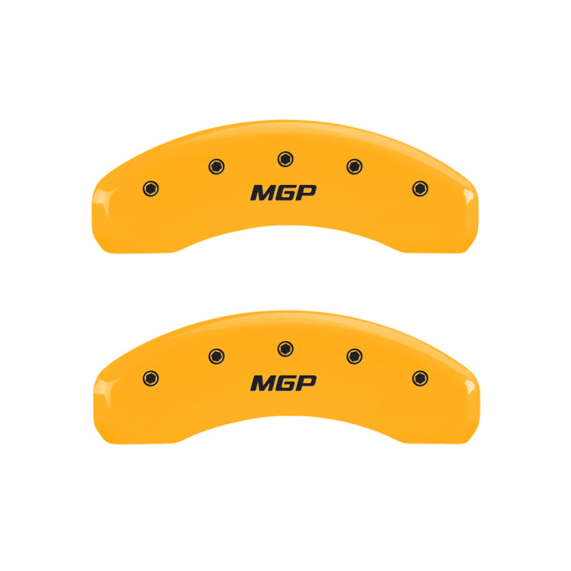 MGP 4 Caliper Covers Engraved Front & Rear MGP Yellow Finish Black Char 2000 Ford Ranger